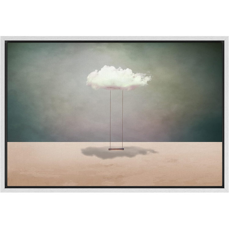 «Sureal Cloud Swing Desert», reproduction sur toile, White, 16" H x 24" W x 1.5" D