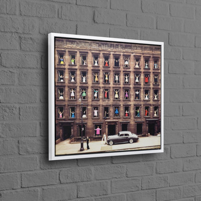 Stunning Canvas Poster Featuring Girls in the Windows Wall Decor Ideal for Room Contemporary Art Decor