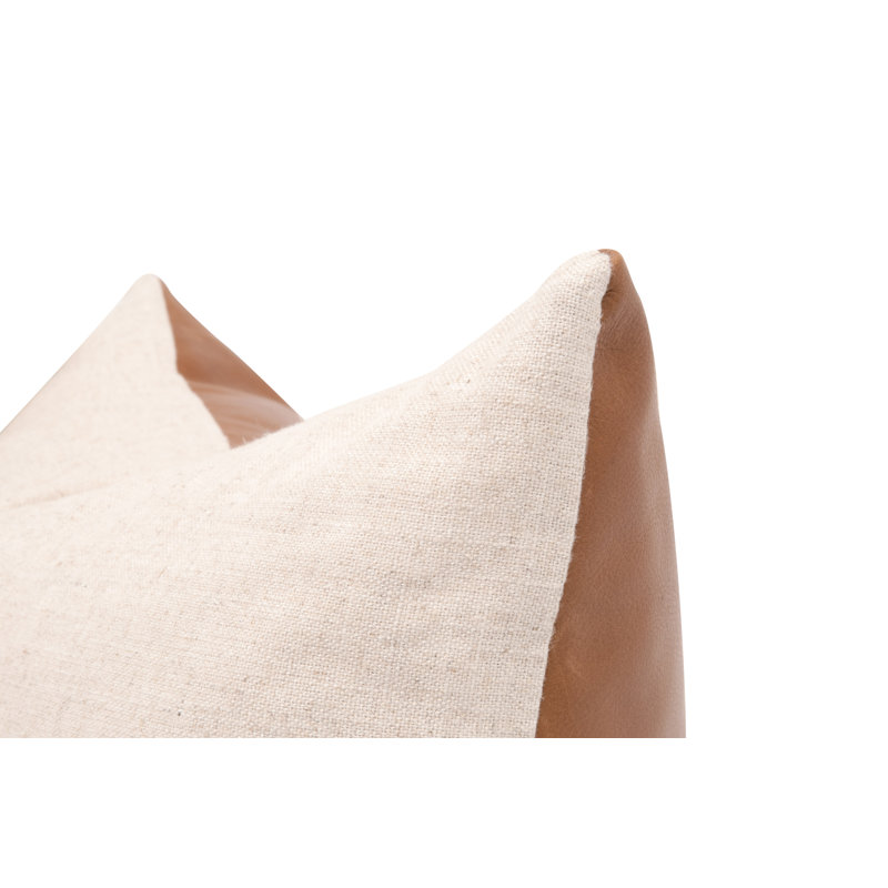 Housse et insert de coussin carré en cuir / suède Kaidee