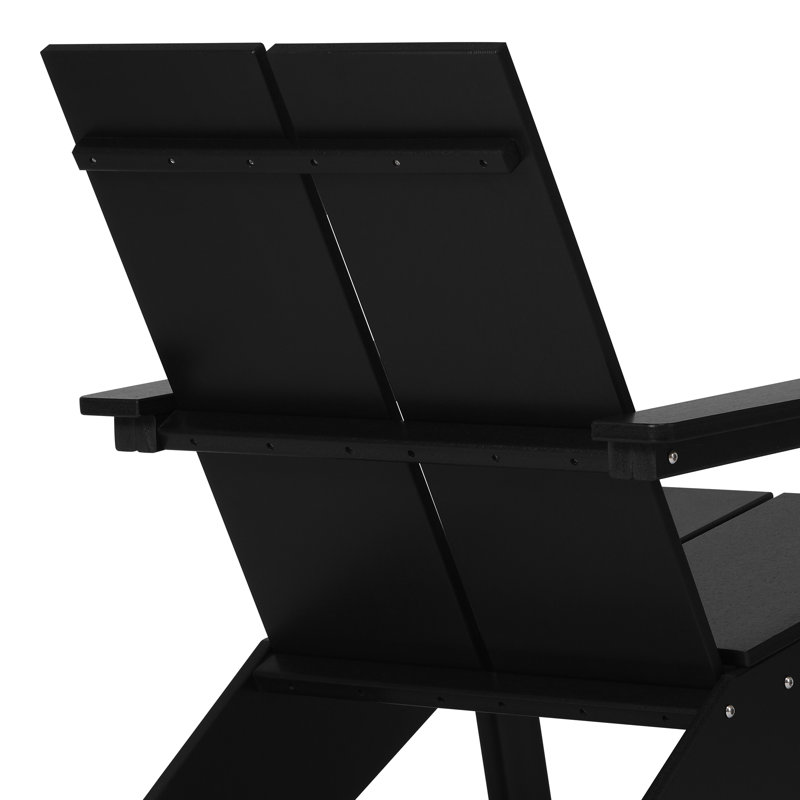 Modern Poly Adirondack Chair (Set Of 4), Black