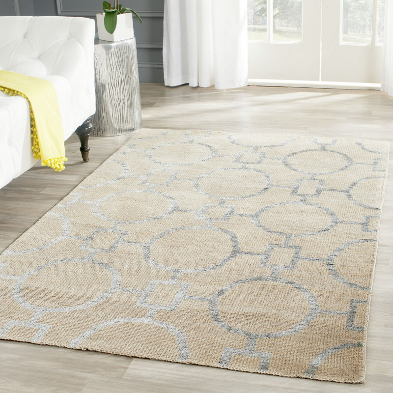 SantaBarbara Geometric Cotton Hand Woven Area Rug, Rectangle 122 x 183 cm