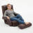 Reclining Floor Gaming Chair Foldable Chaise Lounge Game Chair For Adults With Armrest-1730724221