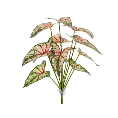 Simulation plastique érable ou feuille de taro artificiel sans pot 13,7 po x 11 po, plante artificielle réaliste, intérieur, extérieur, B5