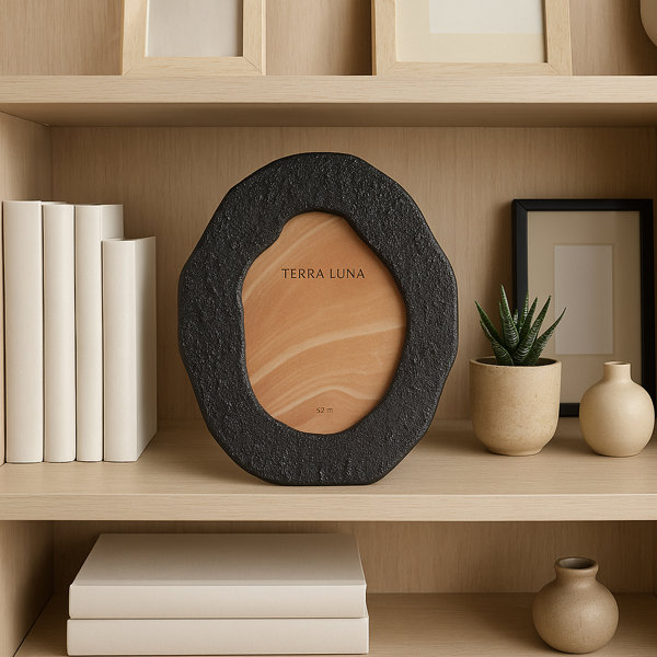 Ebern Designs Textured Oval Photo Frame For Entryway Display Photo Inspiration