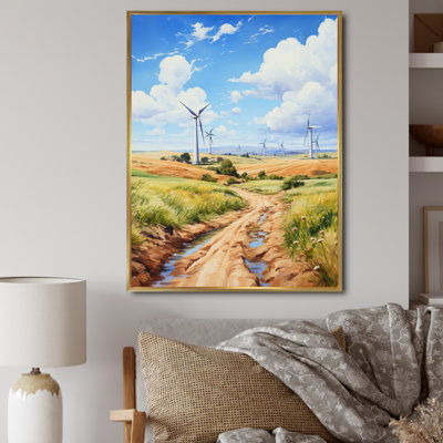 Wind Turbines Whirling Energy I, reproduction d'art sur toile