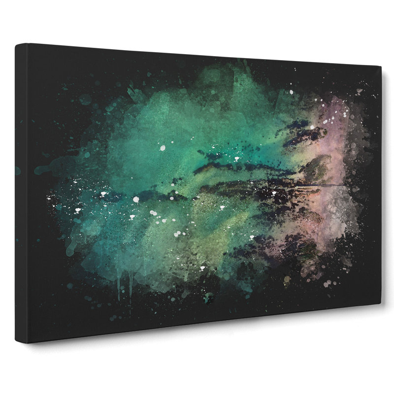 The Jurassic Coast in Dorset Paint Splash - Wrapped Canvas, 50cm H x 76cm W x 3cm D
