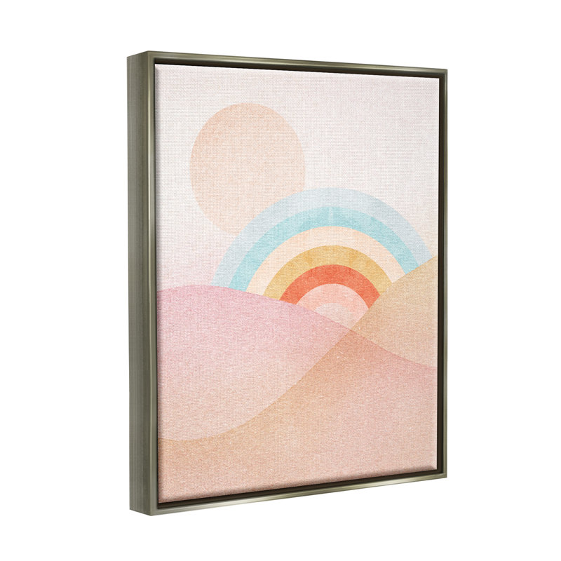 «Ivy Bronx Rainbow Landscape Neutral Tones», art mural encadré par Lil 'Rue, H 31 po x l 25 po x P 1,7 po