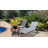 Jahnya Outdoor Metal Chaise Lounge with Table , Cushion Included-1938671742