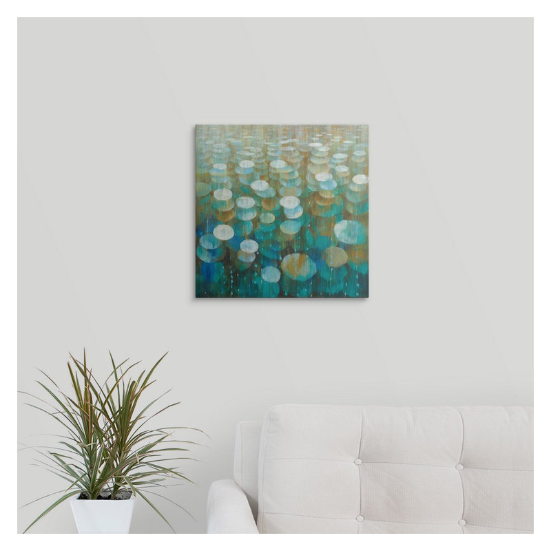 «Rain Drops», impression d'art graphique Danhui Nai, H 16 po x l 16 po x P 1,5 po, Toile