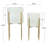 Modern Boho Embossed Metal Planters with Stands-506141952