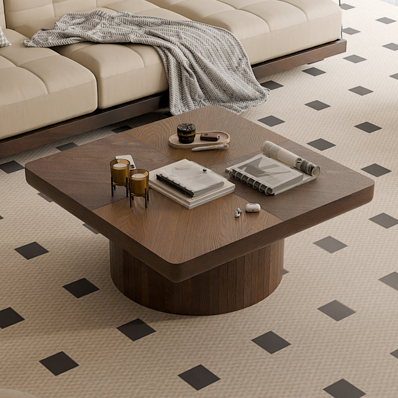 Wood Square Coffee Table, Walnut