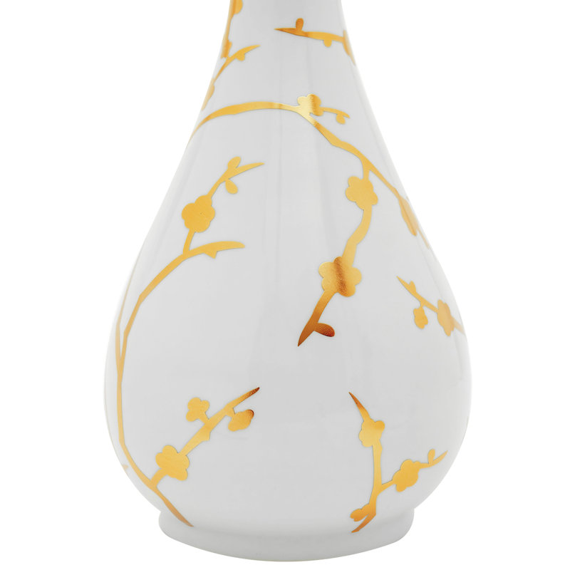 14" Gold Branches Flower Vase