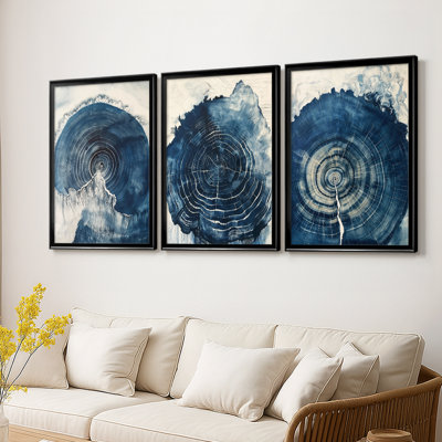 ABSTRACT Series CCV III - Toile tendue avec châssis sur mesure - 3 pièces