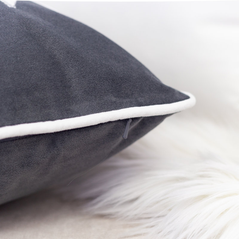 Halloween Themed Throw Pillow, Gray