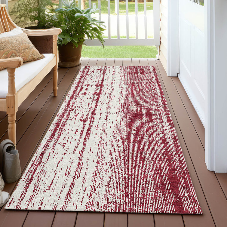 Malek Washable Abstract Indoor / Outdoor Rug