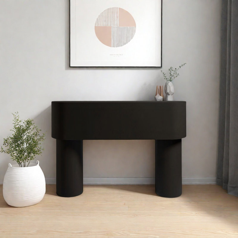 Console Modern Minimalist Art, H 35,43 po x l 39,37 po x P 18,9 po, Noir