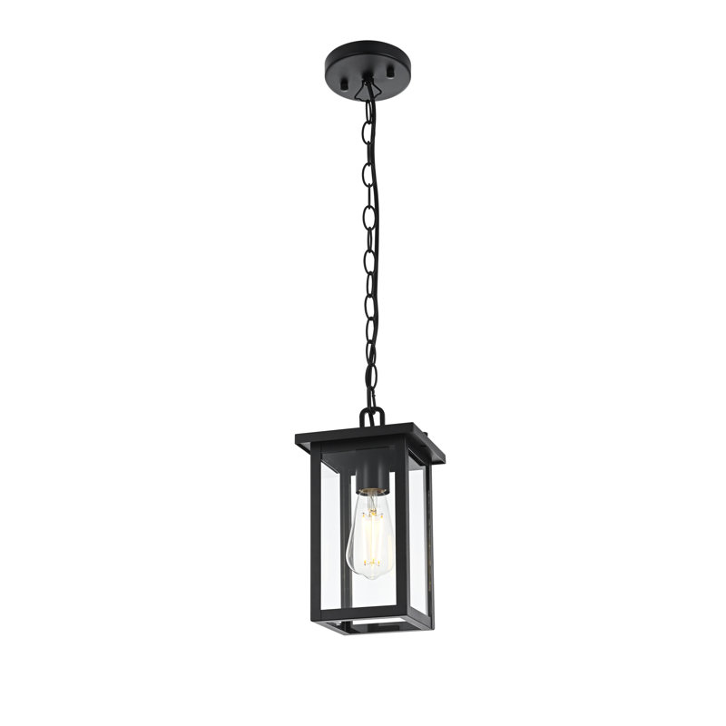 Luminaire suspendu d'extérieur 6 pouces noir Mershon