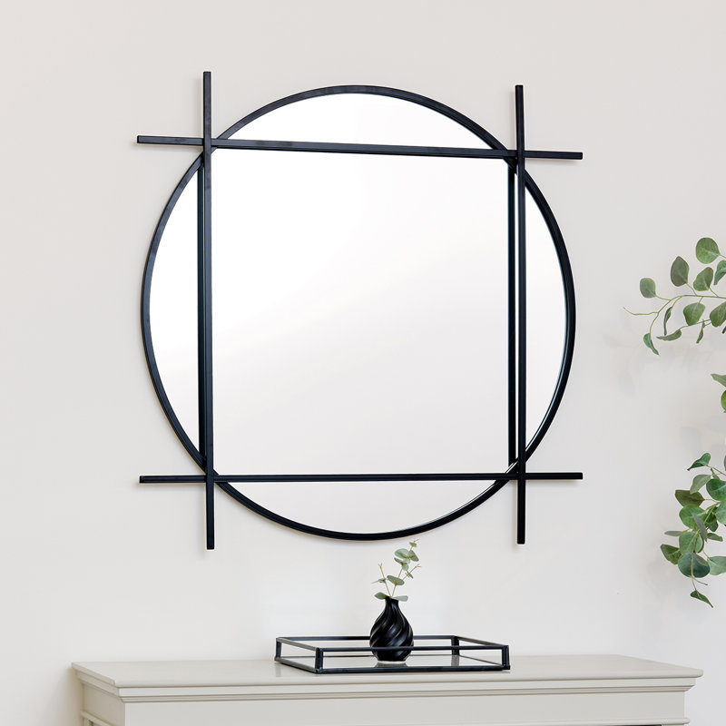 Wall And Accent Mirrors Round Mirror, Black