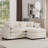 Two-Seater Sofa With 1 Footrest, L-Shaped 2-Seater Sofa With Ottoman-218080960