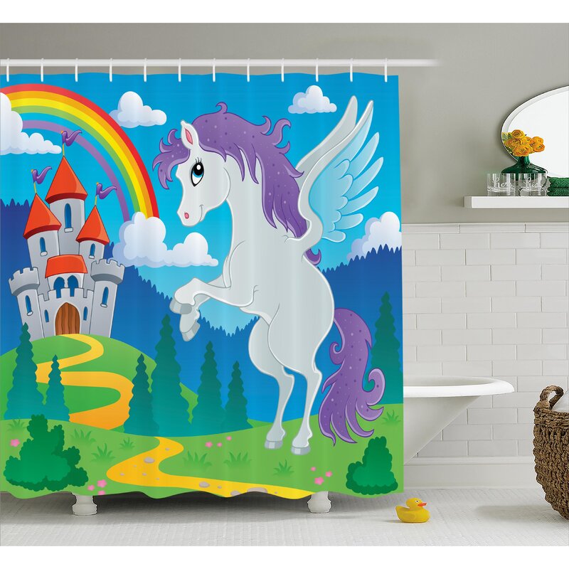 Zoomie Kids Luther Shower Curtain with Hooks Included | Wayfair