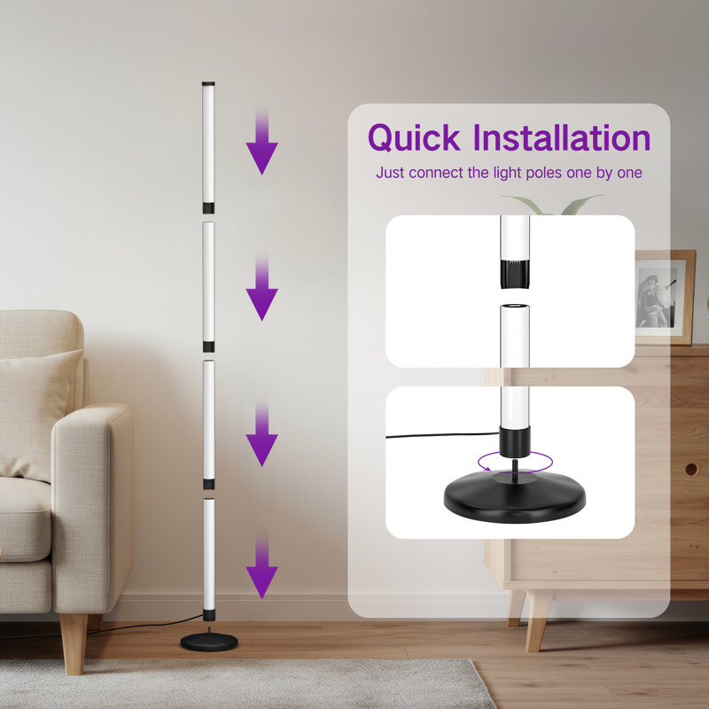 145cm Black LED Novelty Floor Lamp