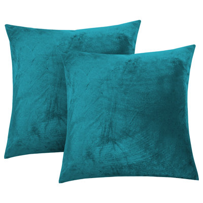 Aspire Homeware Square Plain Velvet Scatter Cushion Cover