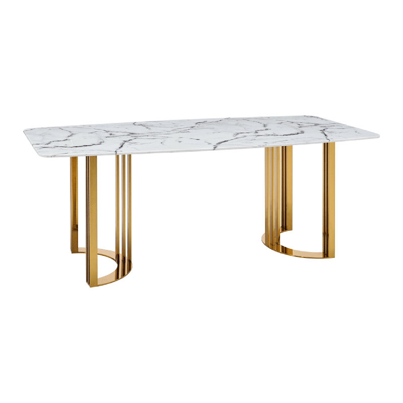 Table de salle à manger Matteson, Doré