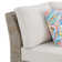 Latitude Run® Eyne Curved Loveseat - Tan and Olefin White Cream - 3 Multi Colour Pillows