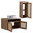 30-inch bathroom vanity with two ceramic sinks and side cabinets
