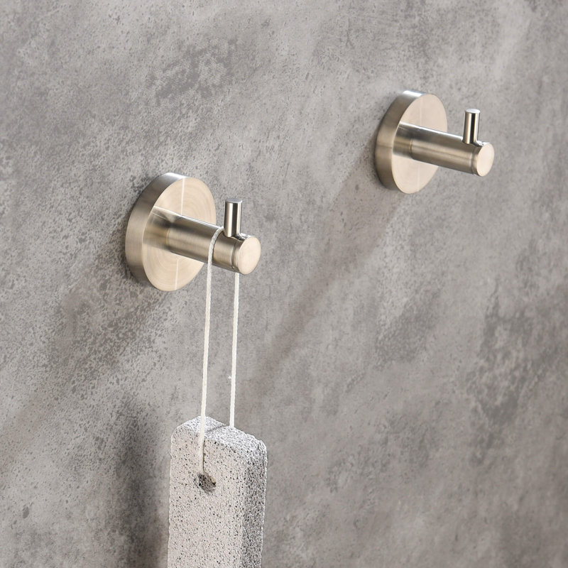 Wall Mounted Robe Hook, Brushed Nickel