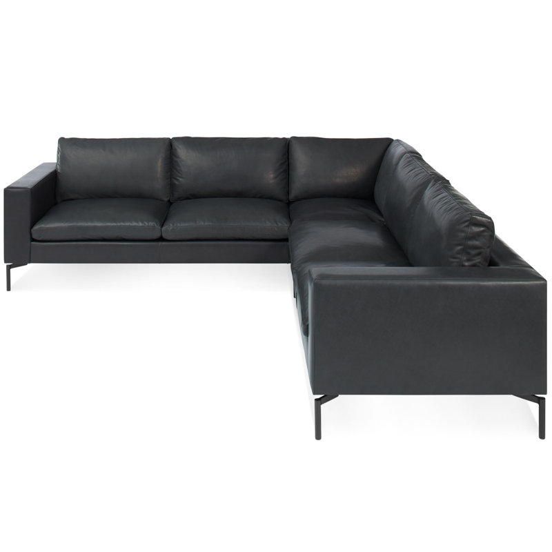 New Standard Sectional, Granite Leather, Right Hand