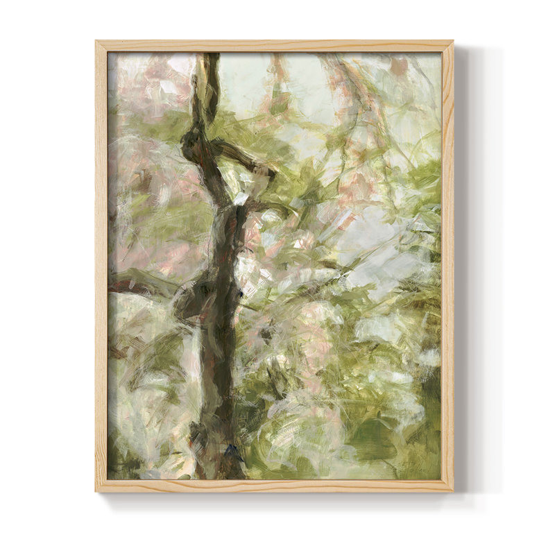 «Spring Diptych II», reproduction encadrée - bois massif, Naturel, H 11 po x l 9 po