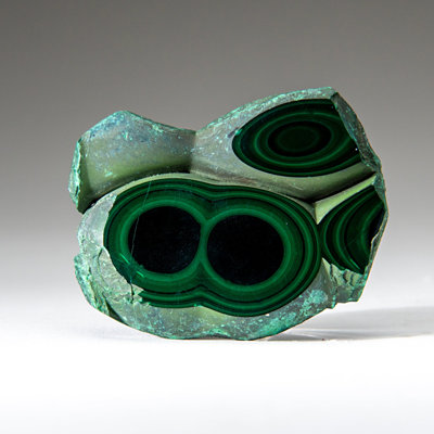 Genuine Polished Malachite Stalactite Slice (159.4 grams)