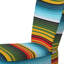 Chaise d'appoint rembourrée multicolore à rayures grunge