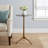 Cal Round Aluminum Pedestal End Table
