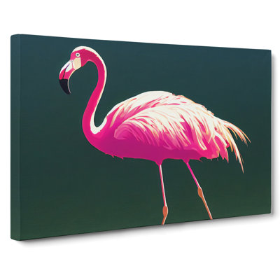 Enthralling Flamingo - Wrapped Canvas Print