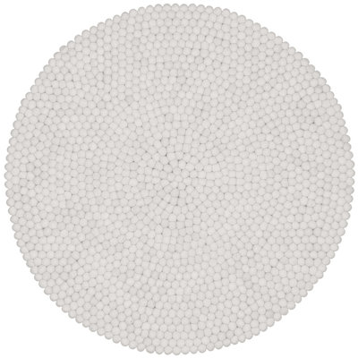 Round Teagan Solid Colour Hand Woven 90cm X 2cm Area Rug
