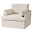 Chaise avec accoudoirs et demi-coussin 41,5 po-335822704