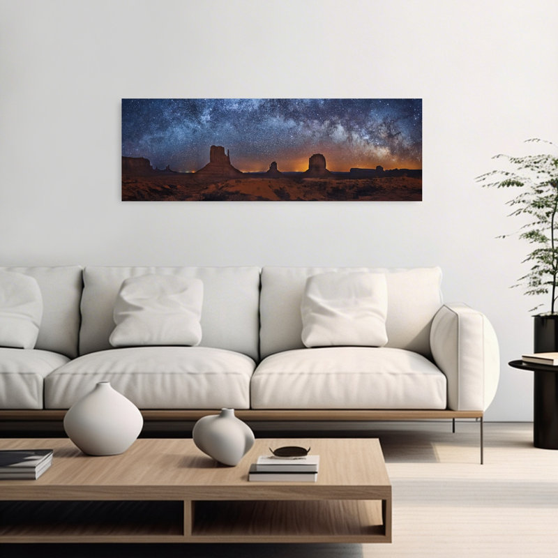Cosmic Desert Buttes by Michael Zheng - Wrapped Canvas Panoramic Print, 40.64 cm H x 121.92 cm W