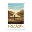 Loch Shiel, Scotland - Romantic Highlands Travel Poster, Misty Loch And Historic Tower. Giclee Print On Wrapped Canvas. Wall Art, Home Decor - Natural Landmarks, Scotland - Wrapped Canvas Print-601257964