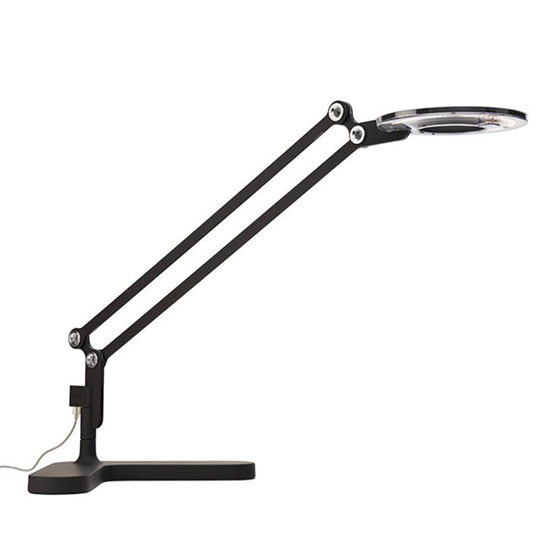 Medium Black LED Task Desk Lamp with Dual-Purpose Shade