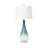 Isau - 30.5" Glass Table Lamp - Set of 2 - Blue, White Finish-456681767