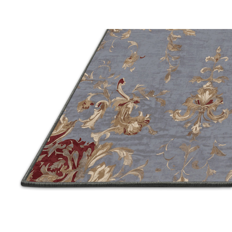 Tapis rose soyeux et moelleux, Rond 6 pi