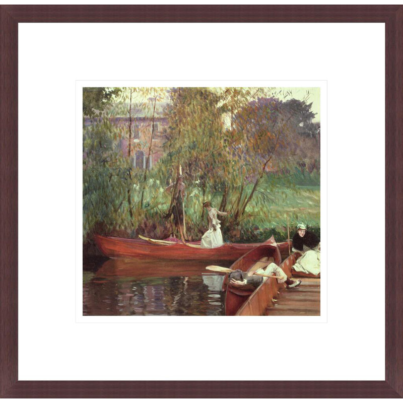 Une fête nautique par John Singer Sargent - Impression Giclée sur cadre, H 13,75 po x l 14,06 po
