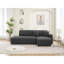 Canapé d'angle capitonné en forme de L scandinave d'inspiration moelleuse avec coussins décoratifs-117067944-117067946