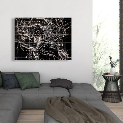 Old Maritime Maps - Brown Cities Canvas for Home Decor