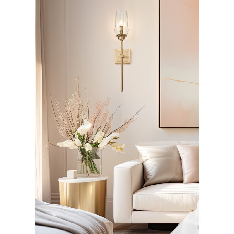 25.25 inch Modern Gold 1 Light Wall Sconce, Modern Gold