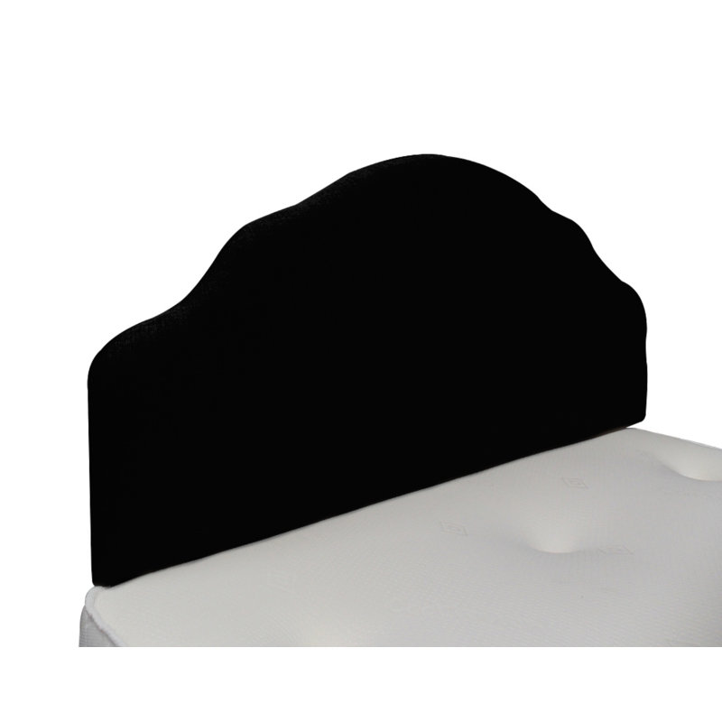 UK King - DE 150 X 200 Cm Upholstered Headboard, Black , Naples Velvet