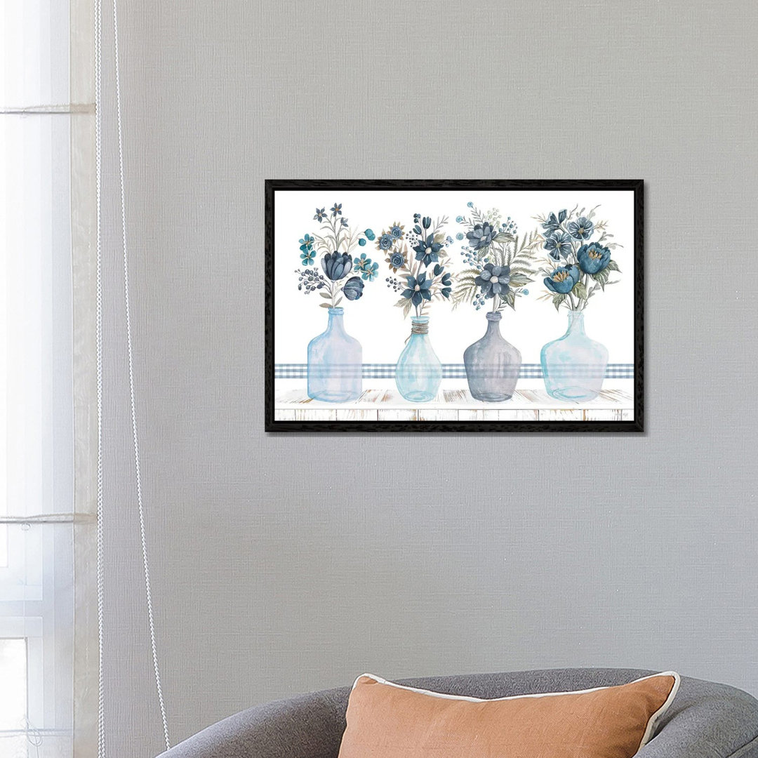 Feeling Blue Florals von Cindy Jacobs - Gallery-Wrapped Canvas Giclée on Canvas