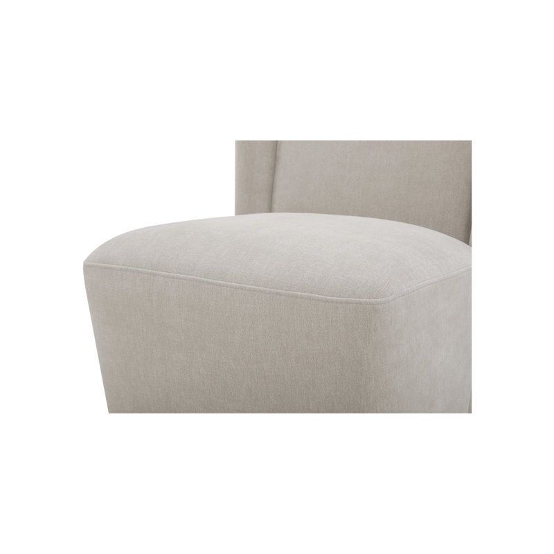 Corabeth Upholstered Rolling Dining Chair, Warm Sand